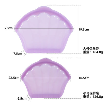 Silicone Fresh-Keeping Bag Food Repackaging Bag Silicone Bag Refrigerator Fresh-Keeping Bag Household Storage Edible Food-Grade Food Sealing Bag