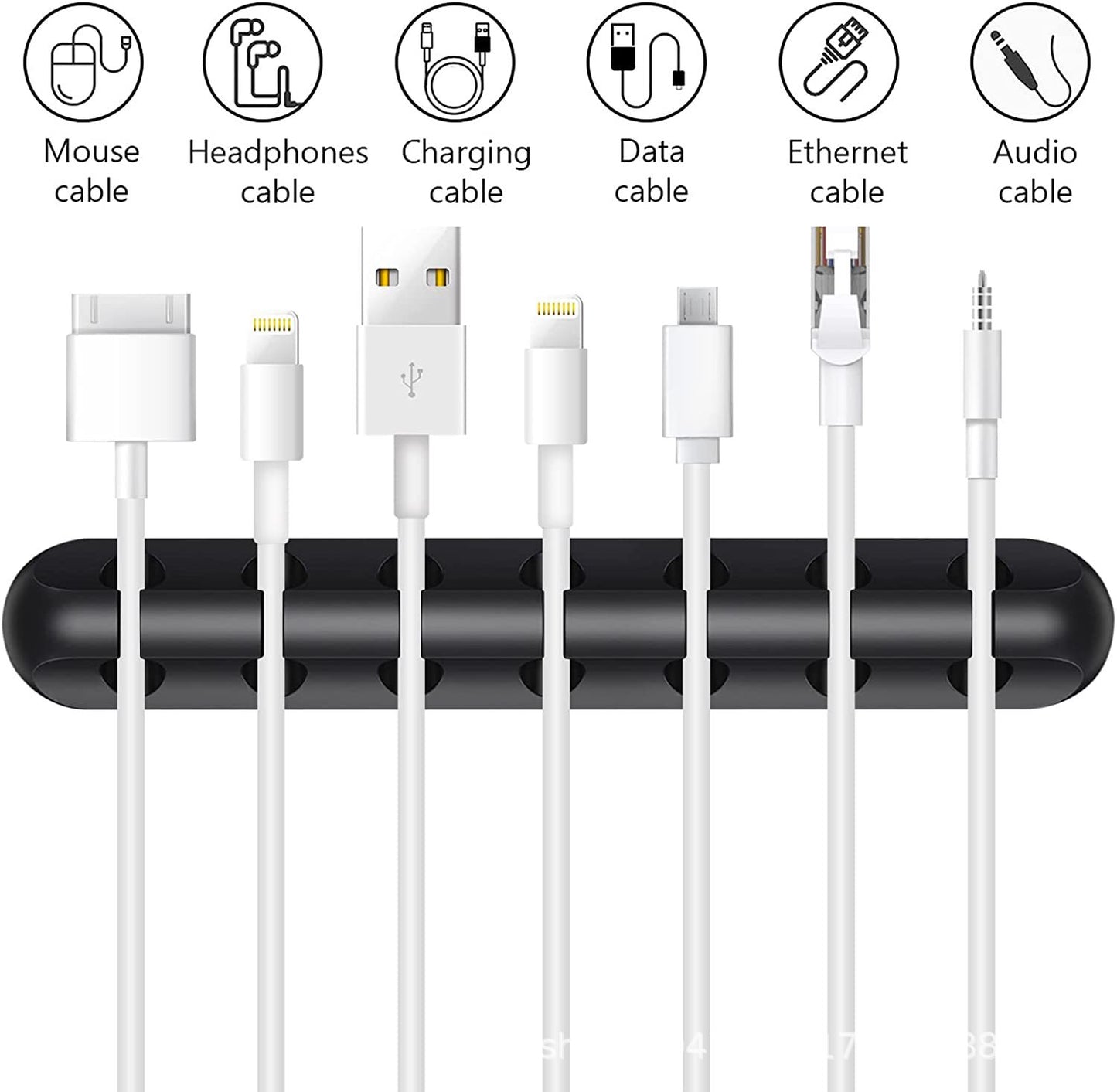 New desktop charging data cable holder multi-port creative storage wire silicone cable organizer hub