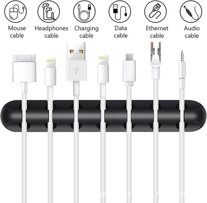 New desktop charging data cable holder multi-port creative storage wire silicone cable organizer hub