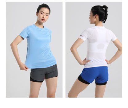 Men's Quick-drying Sports Shorts Fake Two-piece Fitness Triple Pants Marathon Running Pants Invisible Pocket for Mobile Phone