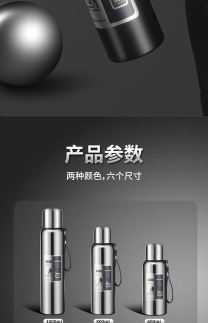 316 stainless steel liner large capacity vacuum all-steel thermos cup outdoor travel mountaineering fitness portable thermos pot