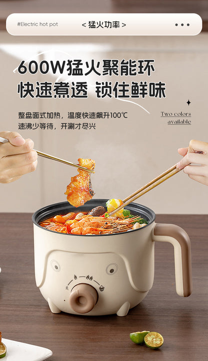 Electric Cooking Pot, Multifunctional Dormitory Small Electric Pot, Electric Hot Pot, Non-Stick Electric Steaming Pot, Noodle Cooking Pot, Electric Hot Pot, European and British Regulations