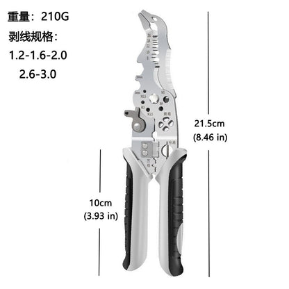 Foldable Wire Stripping Pliers Multifunctional Wire Stripping and Crimping Pliers Manufacturer Wholesale Industrial Grade Screwable Wire Stripping Pliers