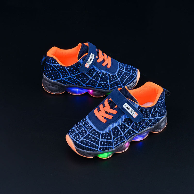 Spring and Autumn Kidsren's Shoes, Kidsren's Luminous Light Shoes, Men's and Women's Running Shoes, Baby Flash Shoes, Led Light-Up Sports Shoes, Mesh