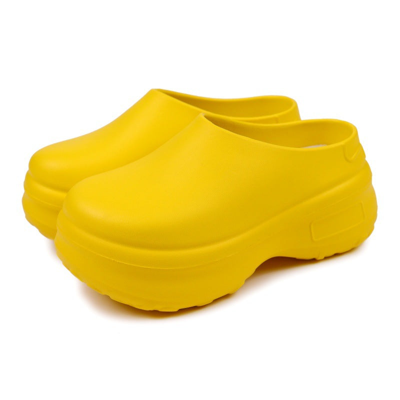 Foreign Trade Cross-Border Chef Shoes, Outdoor Casual Shoes, Comfortable Platform Sole, Wear-Resistant, Non-Slip, Thick-Soled Slippers for Men and Women, Eva