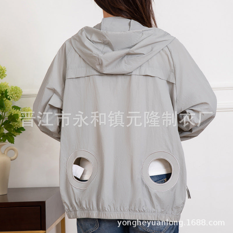 Summer Air Conditioning Clothing Outdoor Sun Protection Clothing Cooling Cooling Fan Skin Clothing Fan Clothing Long Sleeve Work Clothes Fishing Clothes