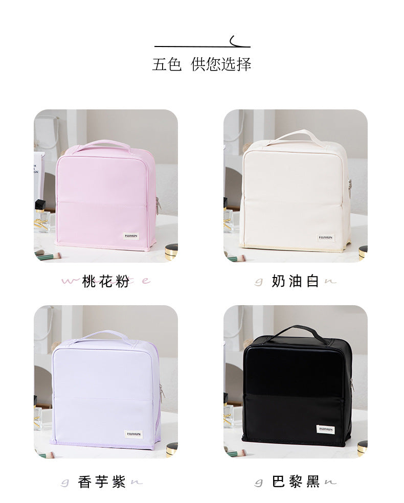 Stand-Up Cosmetic Bag, Large-Capacity Pencil Case, Women's Bag, Travel Storage Bag, Waterproof and Wear-Resistant, Can Be Hung on Luggage Bags