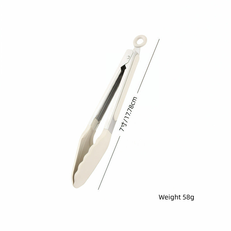 Cross-Border Silicone Clips, High Temperature Resistant Kitchen Anti-Scalding Barbecue Barbecue Clips, Food Clips, Household Stainless Steel Steak Clips