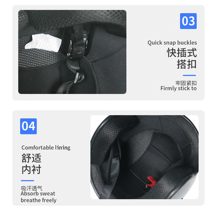 Cross-border retro helmet personality men's and women's leather helmet electric car helmet 3/4 summer helmet half helmet scooter four seasons universal