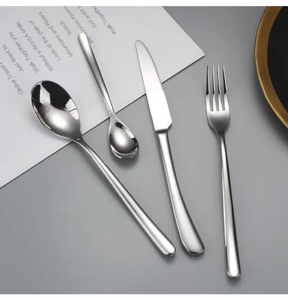 3 04 months light steak knife fork spoon thickened stainless steel tableware western food knife fork spoon dessert spoon upscale hotel restaurant