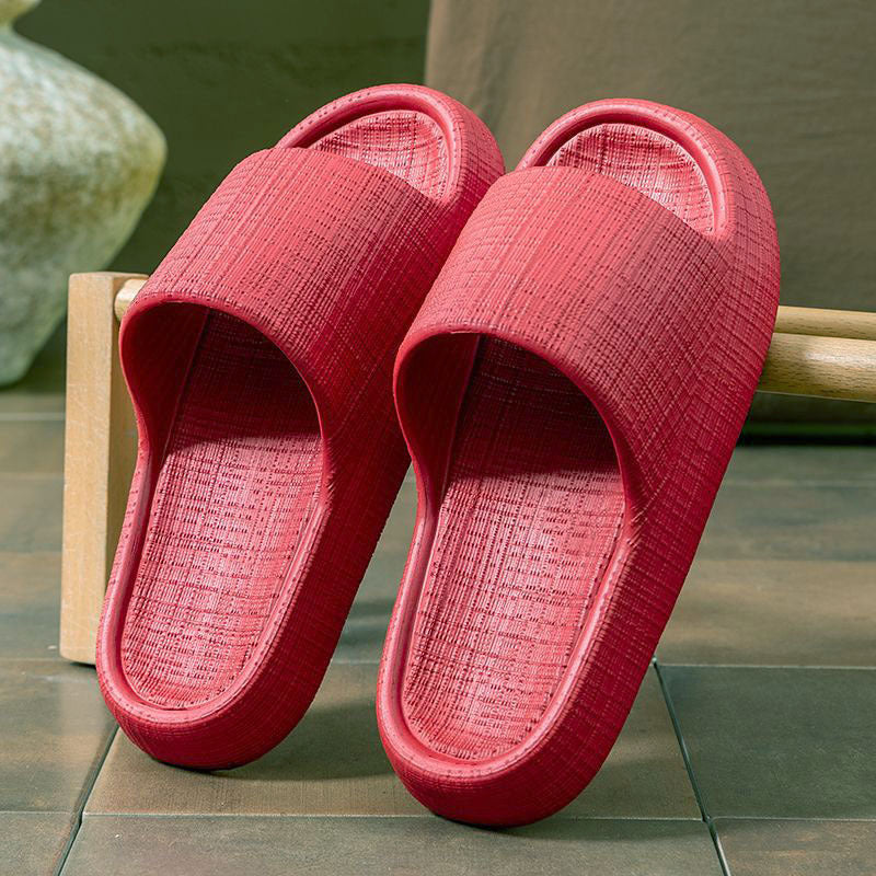 Thick-Soled Sandals for Women 2025 New Summer Home Indoor Bathing Non-Slip Simple Shit-Stepping Couple Slippers for Men