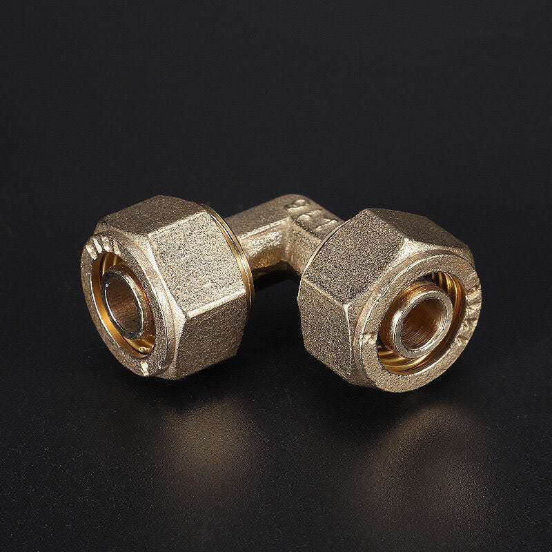 1216 Aluminum plastic pipe copper joint 4 points directly bent through tee four points copper pipe fittings solar water heater accessories