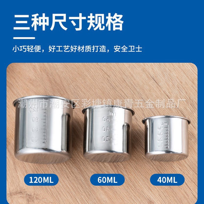 304 stainless steel measuring cup 40ml scale Cup hospital anti-iodophor liquid medicine delivery Cup