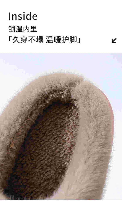Autumn and Winter Cotton Slippers for Women 2025 New Home Indoor Couple Warm Plush Thickeneded Bottom Men's Cotton Slippers