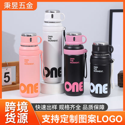 New Large-Capacity Straw Insulated Cup, Outdoor Portable Vacuum Double-Drink Cup, Household Double-Layer 316 Stainless Steel Water Cup