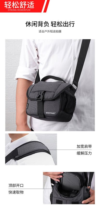 New Photography Mirrorless Bag Slr Camera Bag Shoulder Bag Storage Digital Bag Diagonal Stand-Alone Bag Lightweight Waterproof Bag