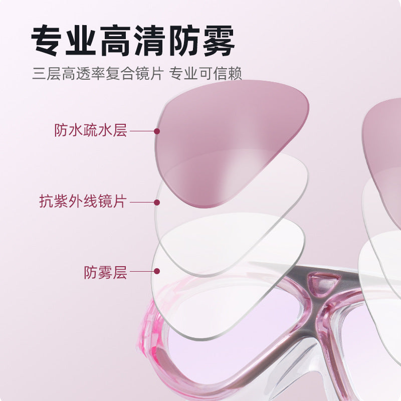 Large-Frame Swimming Goggles Liquid Silicone New Waterproof Diving Outdoor Sports Equipment Glasses Diving Goggles Wholesale