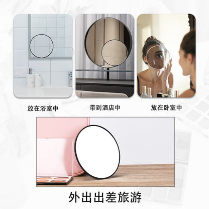 6 inches 10 times 20 times 30 times rechargeable led with light amplification suction cup punch-free easy to install makeup mirror