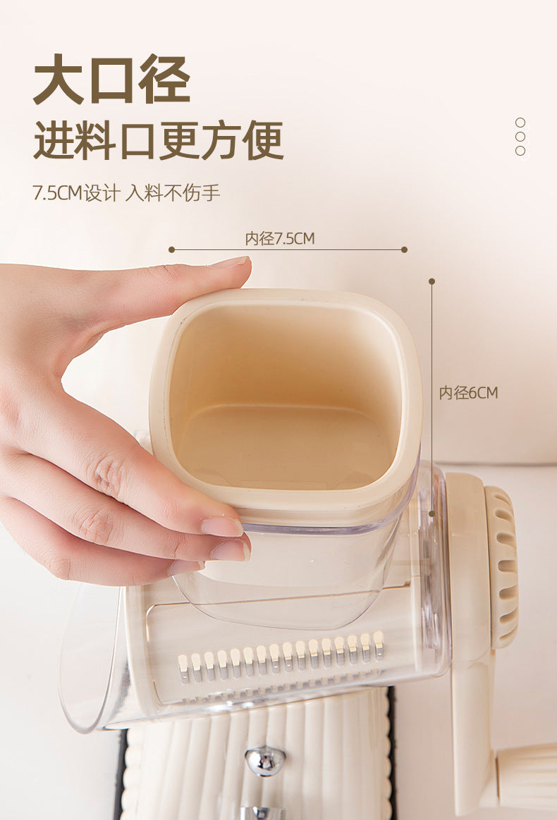 Multifunctional Vegetable Cutting Artifact Home Kitchen Hand-Cranked Drum Potato Grating Machine Convenient Slicing and Grating Meat Cutter