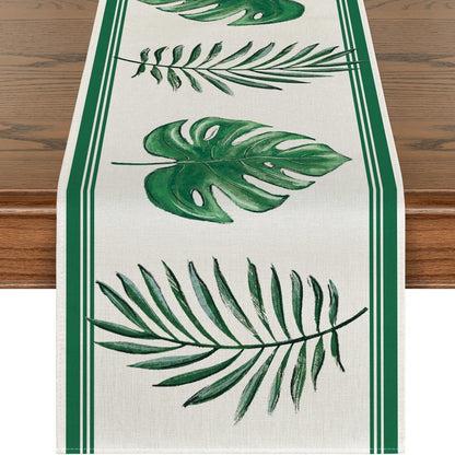 Linen Table Runner Pastoral Flower Lemon Summer Home Dining Table Outdoor Decoration Printed Tablecloth Table Runner