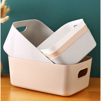 X5039 Desktop Storage Basket Cosmetics Storage Box Kitchen Drawer Miscellaneous Plastic Box Rectangular Organizer Box