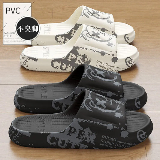 2025 New Summer Slippers for Women to Wear Outside Home Indoor Bathroom Bathing Pregnant Women Anti-Slip Anti-Odor Couple Sandals Slippers by PDG ibma