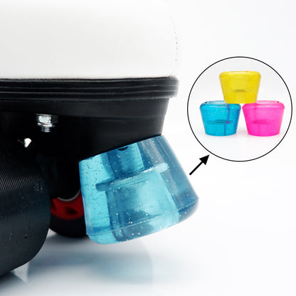 Double-row skates high elastic wear-resistant PU brake head four-wheel roller skates point ice roller skates brake accessories