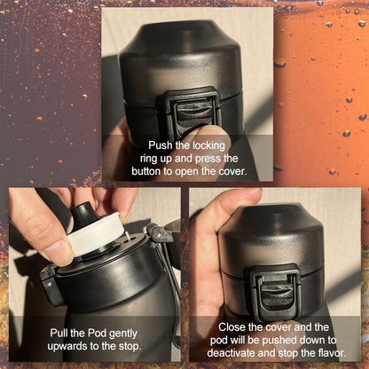 Cross-Border Popular Drinking Water Artifact 0 Sugar 0 Calorie Extract Fruity Flavor Ring Cup with Hand Rope Portable Outdoor Sports Water Cup
