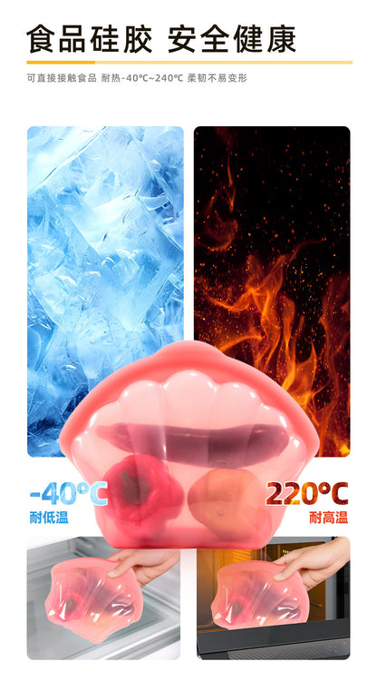 Silicone Fresh-Keeping Bag Food Repackaging Bag Silicone Bag Refrigerator Fresh-Keeping Bag Household Storage Edible Food-Grade Food Sealing Bag