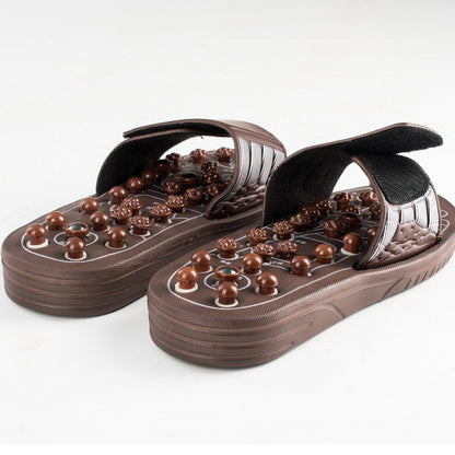 Rotating Acupuncture Foot Massage Slippers for Men, Home Use Foot Acupoint Massage, Acupressure Health Care Non-Slip Slippers