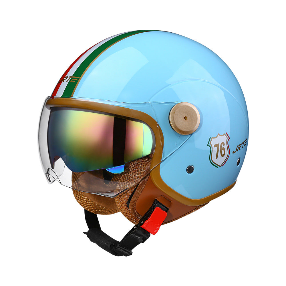 3c certified motorcycle helmet electric car helmet Harley universal battery car Four Seasons universal personality half helmet