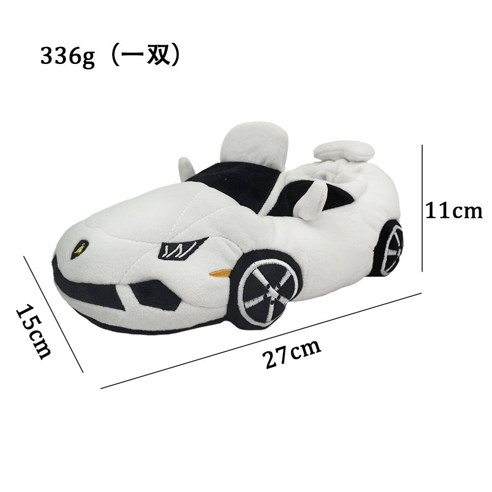 In-Stock Cross-Border Hot-Selling Racing Slippers Lamborghini Non-Slip Warm Home Cotton Shoes Winter Closed-Toe