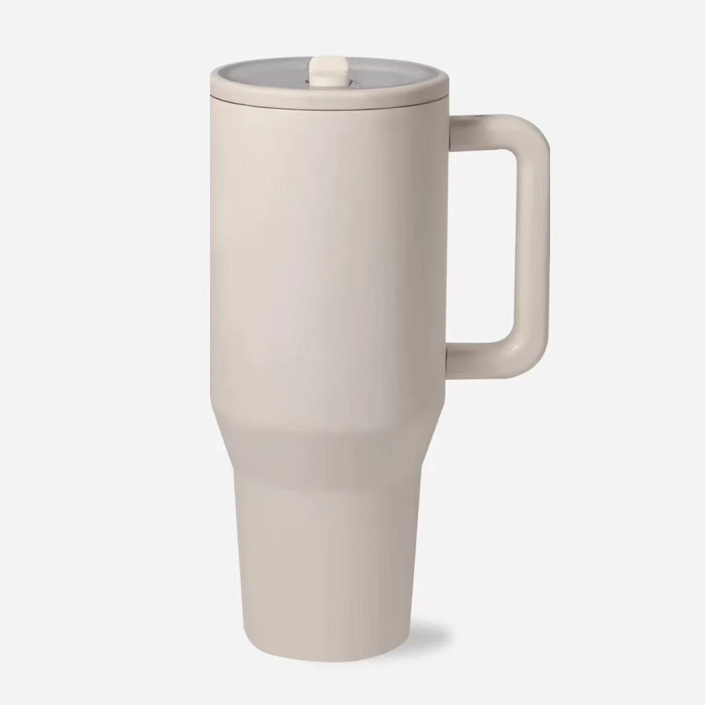 Cross-Border Amazon Best-Selling 40oz Big Mac Double-Layer Straw Mouth Car Cup Large Capacity Car Handle Ice Cup