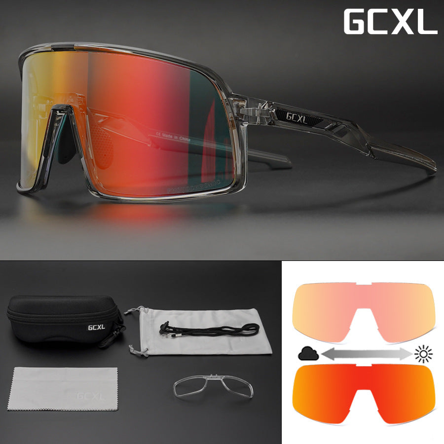 New GCXL color-changing riding glasses road bike outdoor sports glasses night riding protective glasses