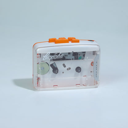 Bayin Box Cross-Border Transparent Retro Tape Player Recorder Walkman Headphone Player Tape Player Radio