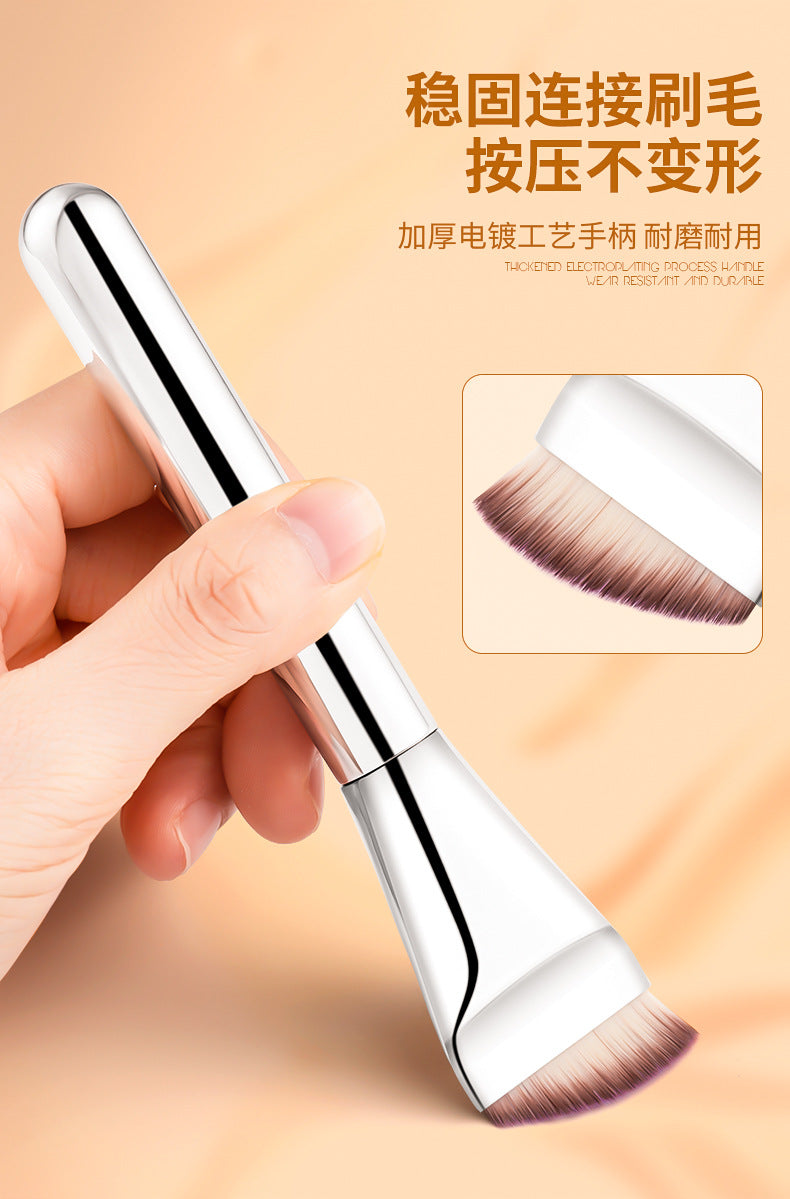 Cross-border oblique head foundation concealer makeup brush mask foundation liquid seamless application professional beauty tools manufacturers wholesale