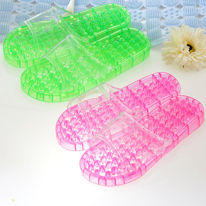 Couple Bathroom Slippers Men's Summer Non-slip Home Indoor Bathing Women's Sandals Thick Bottom Massage Leakage Home Shoes