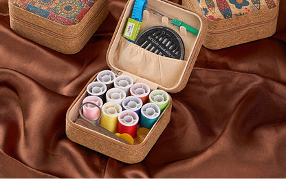 Amazon Cross-Border Household Practical Portable Multi-Functional Retro Sewing Box Sewing Kit Sewing Hand Sewing Set Tool