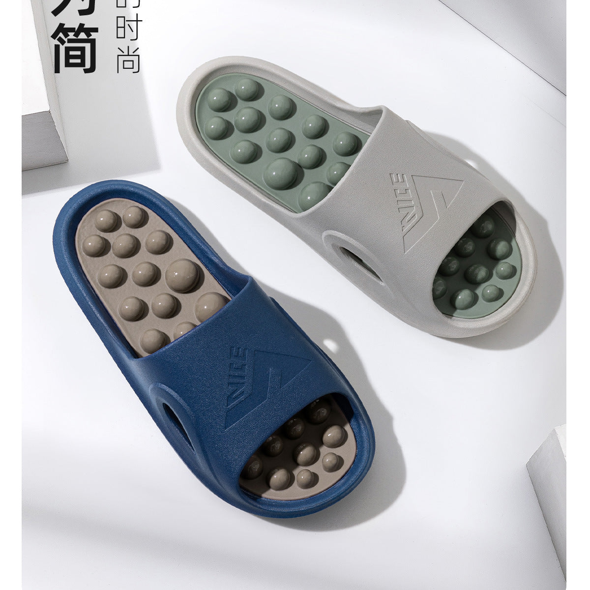 Massage Slippers for Women 2025 New Model Home Indoor Non-Slip Health-Preserving Acupressure Foot Point Slippers for Men Summer