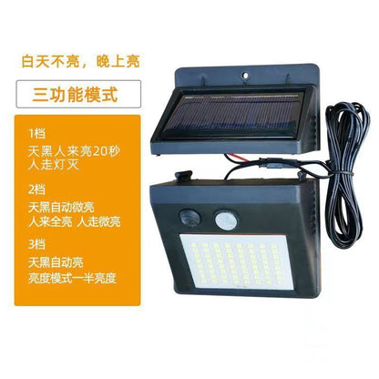 Solar Lamp Outdoor Lighting Garden Lamp Human Body Sensor Super Bright Waterproof Wall Lamp New Rural Home Outdoor Street Lamp