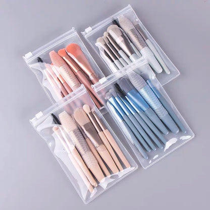 8 Makeup Brush Set Portable Soft Hair Powder Concealer Eye Shadow Blush Foundation Brush Full Set Beauty Tools