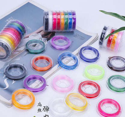 Mini small ring elastic thread diy hand-woven beaded wire rubber band elastic rope beaded bracelet wear-resistant elastic
