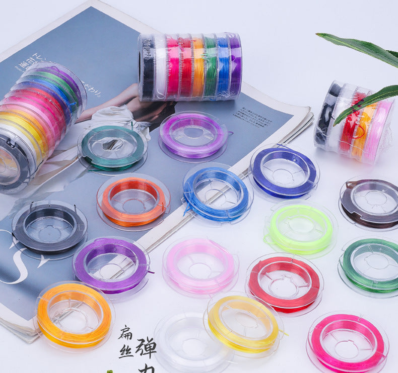Mini small ring elastic thread diy hand-woven beaded wire rubber band elastic rope beaded bracelet wear-resistant elastic