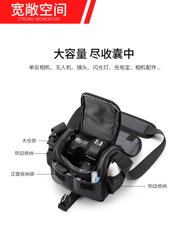 New Photography Mirrorless Bag Slr Camera Bag Shoulder Bag Storage Digital Bag Diagonal Stand-Alone Bag Lightweight Waterproof Bag