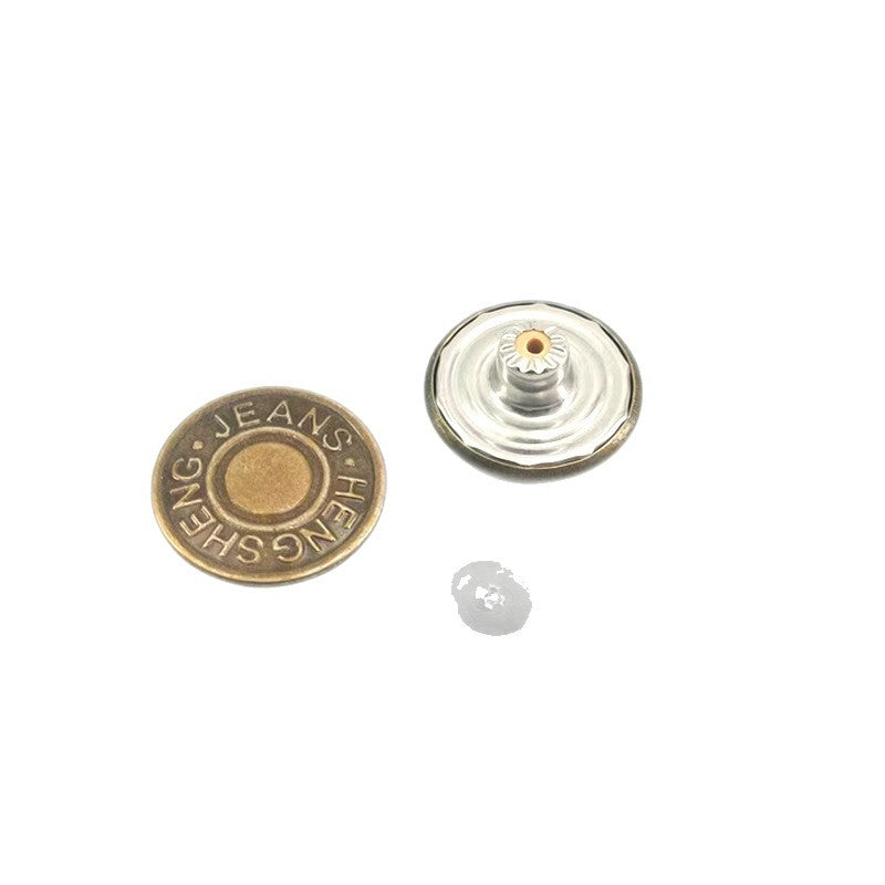 Wholesale In-Stock Waist-Cinching Button-Free Detachable Jeans Buttons, Eco-Friendly Buttons, Screw Metal I-Shaped Buckles