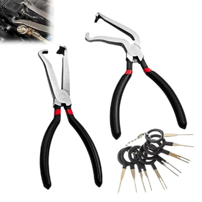 Red and black elbow 60 degree power-off pliers bolt pliers multi-purpose pliers car oil pipe separation harness pliers cross-border pliers