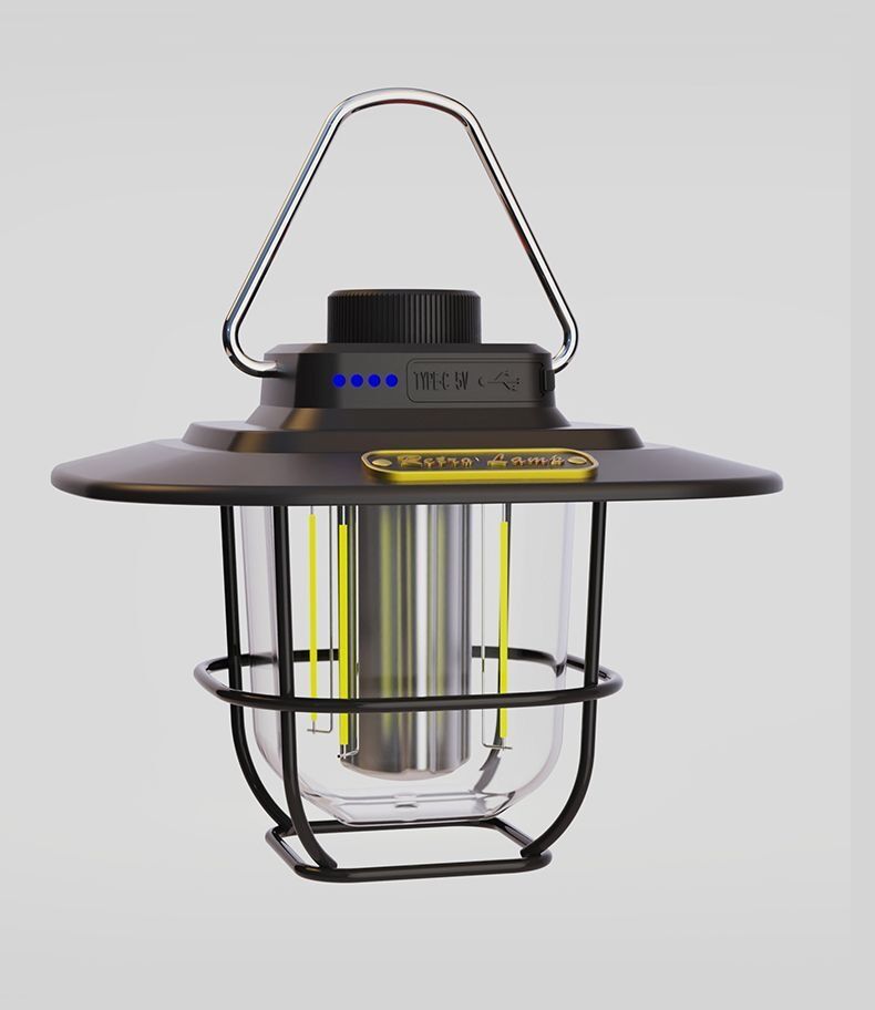 Retro camping light LED ceiling light tent light horse light strong light portable charging portable light multifunctional camping light