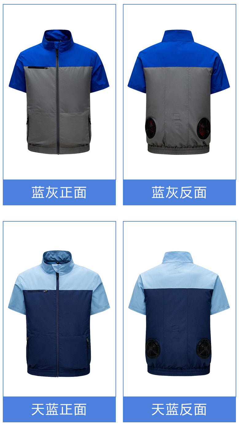 Cross-border New Smart Air-conditioning Clothing Jacket Clothes with Fan Outdoor Work Uniform Labor Protection Duty Fan Clothing