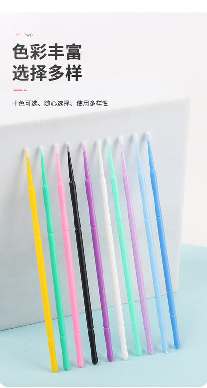 Wholesale Eyelash Extension Cotton Swabs, Disposable Small-Headed Eyelash Cleaning Cotton Sticks, Makeup Removal, Beauty Eyelash Micro Brushes