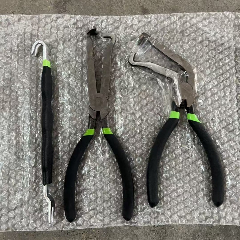 Red and black elbow 60 degree power-off pliers bolt pliers multi-purpose pliers car oil pipe separation harness pliers cross-border pliers